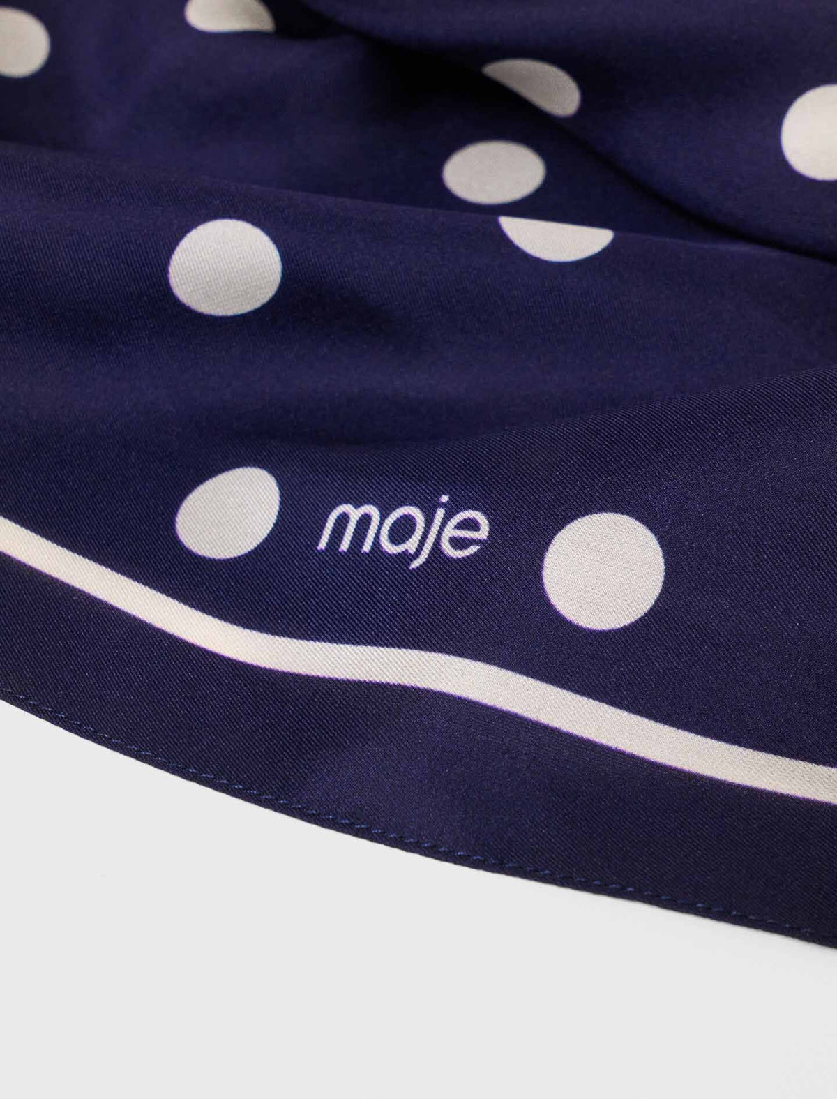 Silk polka dot bandana | Maje
