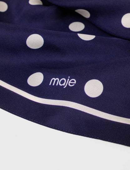 Silk polka dot bandana | Maje