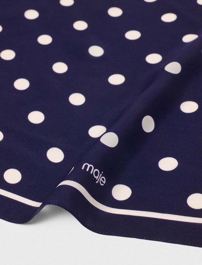 Silk polka dot bandana | Maje