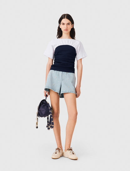 Pleated jersey top | Maje