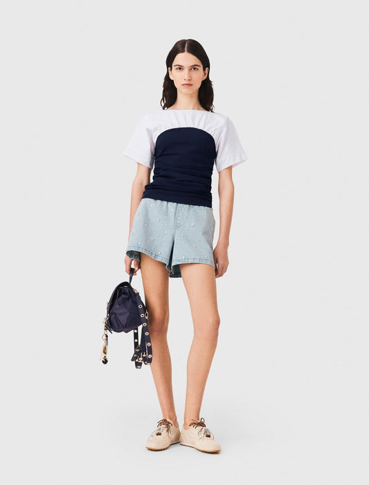 Pleated jersey top | Maje