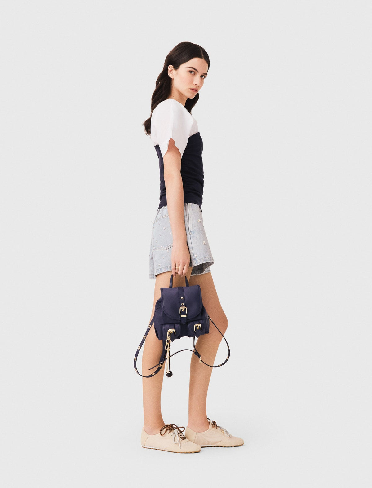 Pleated jersey top | Maje