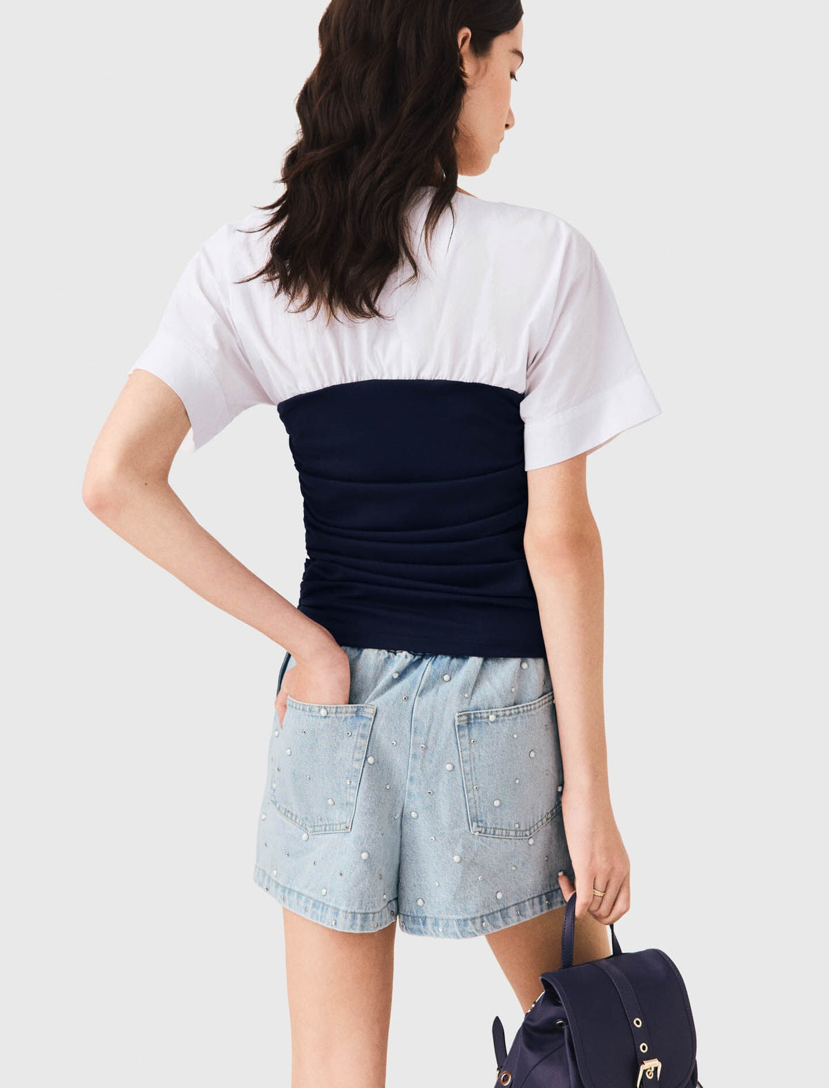 Pleated jersey top | Maje