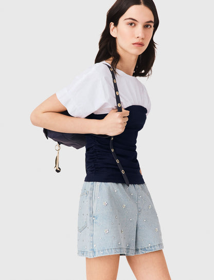 Pleated jersey top | Maje