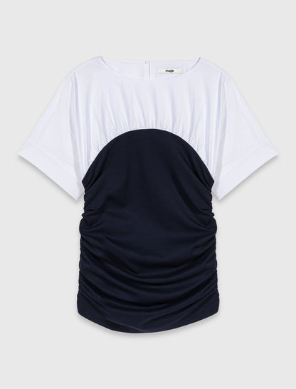 Pleated jersey top | Maje