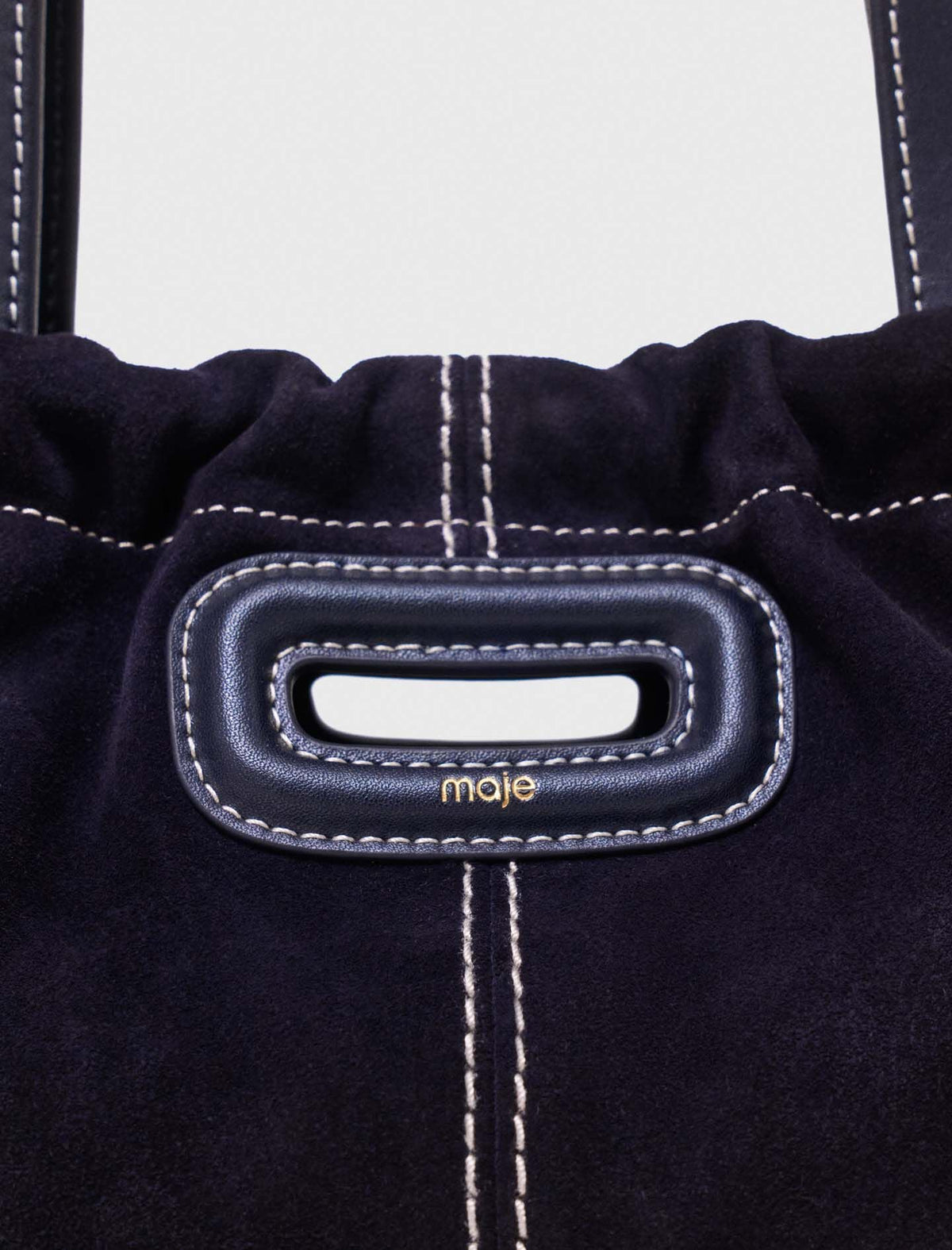 Topstitched suede Milpli Gazette | Maje