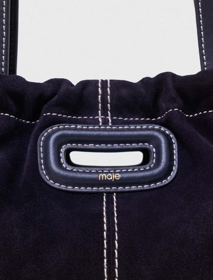 Topstitched suede Milpli Gazette | Maje