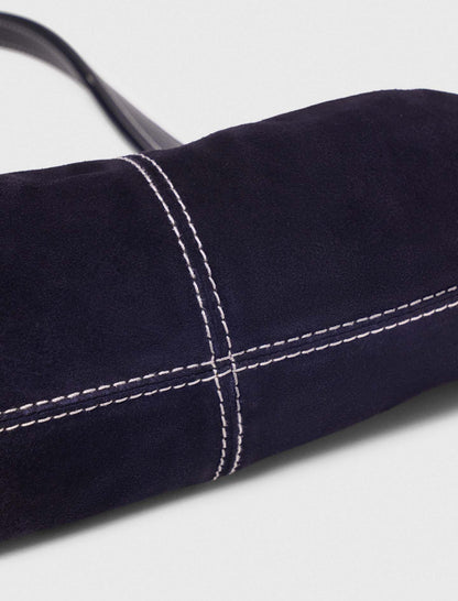 Topstitched suede Milpli Gazette | Maje