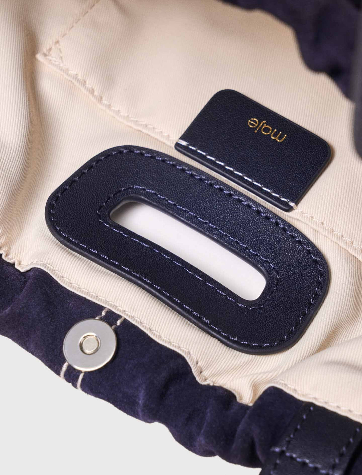 Topstitched suede Milpli Gazette | Maje
