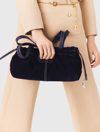 Topstitched suede Milpli Gazette | Maje