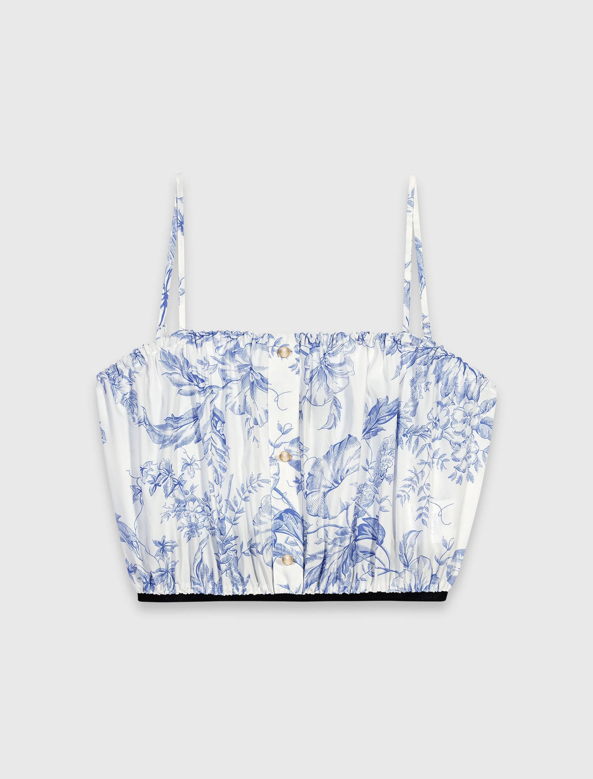Patterned top with straps | Maje