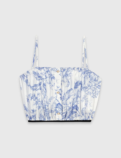 Patterned top with straps | Maje