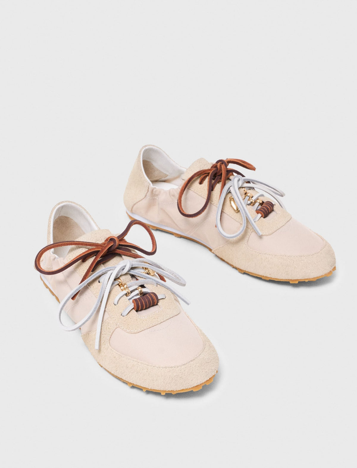 Multi-lace nylon trainers | Maje
