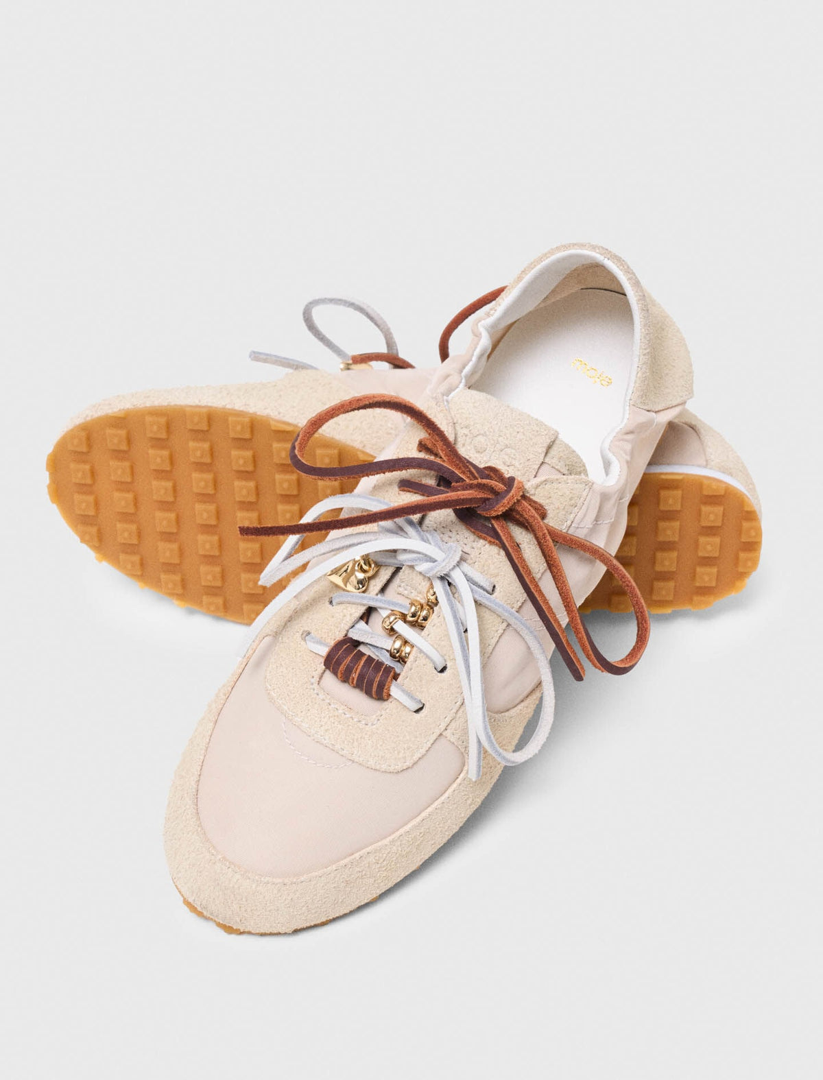 Multi-lace nylon trainers | Maje