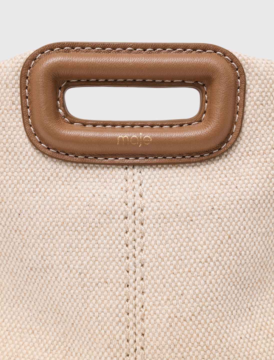 Canvas and leather Miss M Mini bag | Maje