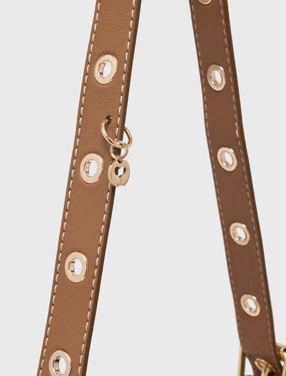Canvas and leather Miss M Mini bag | Maje