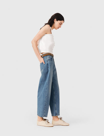 Crop top with lace trim | Maje