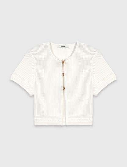 Short-sleeved cardigan | Maje