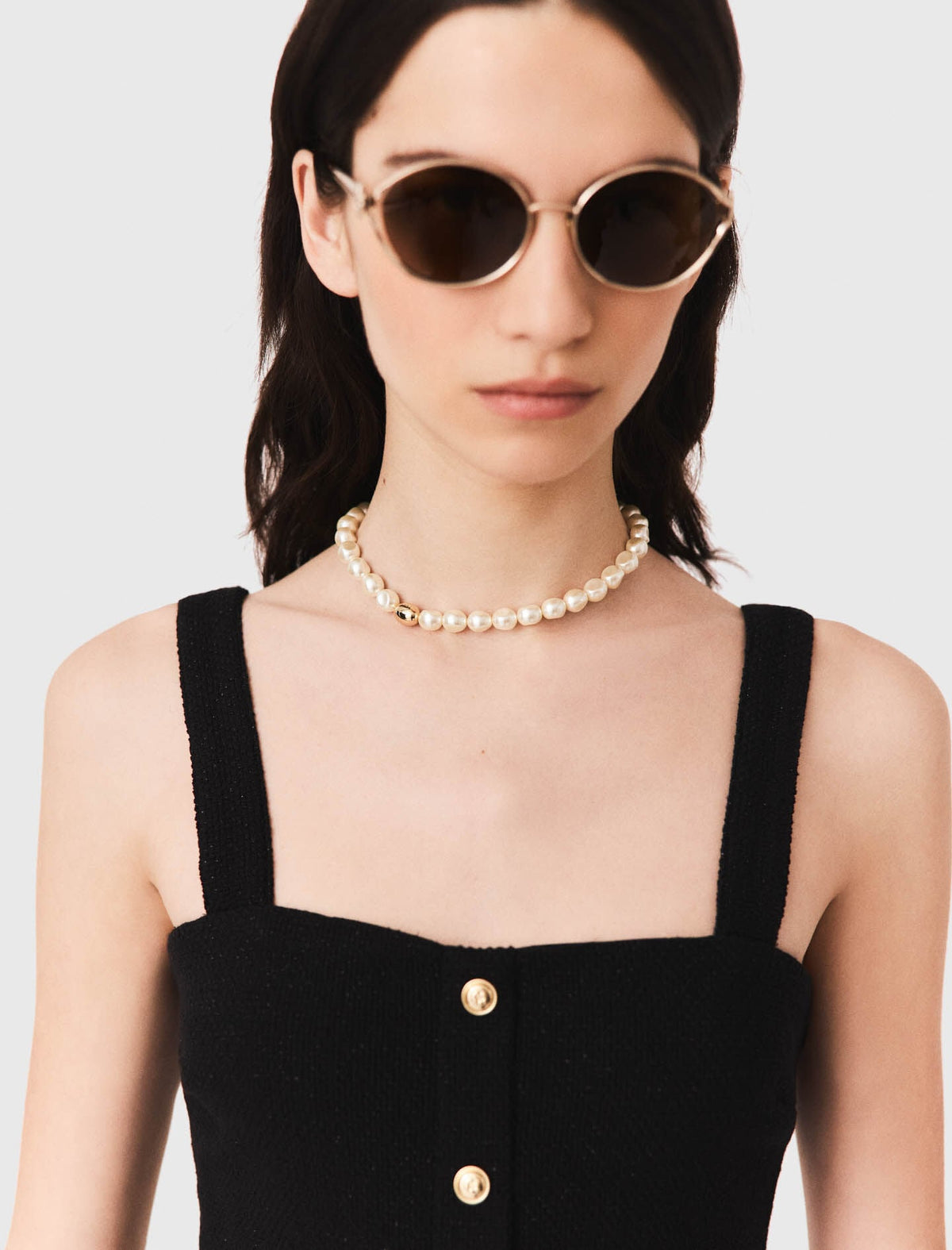 Pearl choker necklace | Maje