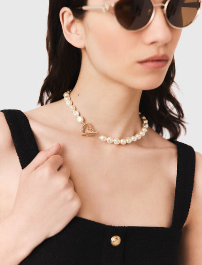 Pearl choker necklace | Maje