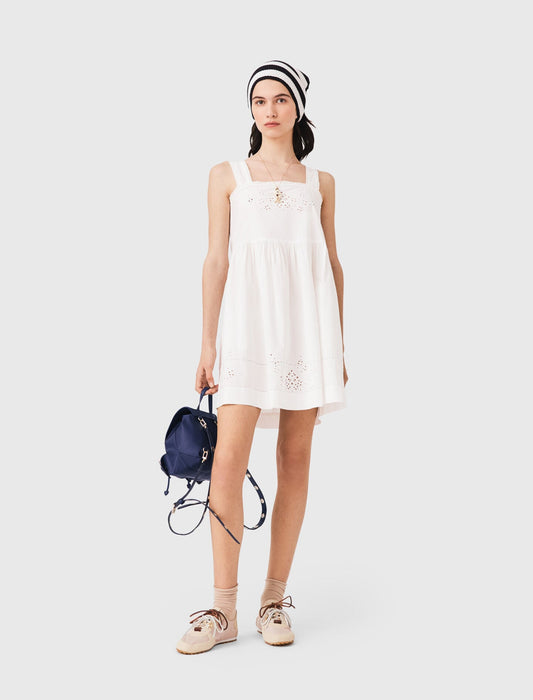 Short dress with lace trim | Maje