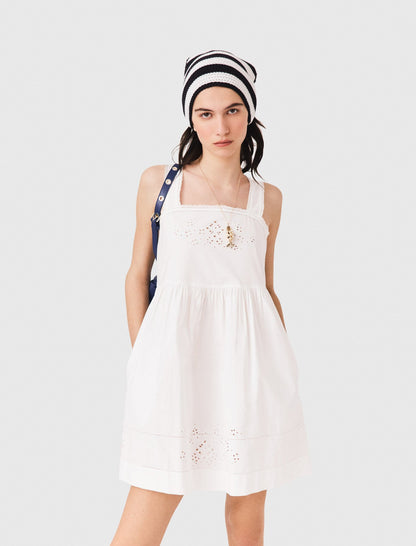 Short dress with lace trim | Maje