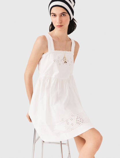 Short dress with lace trim | Maje