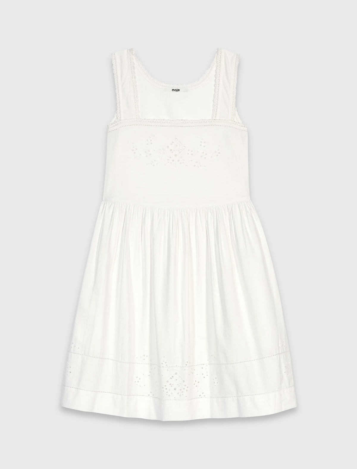 Short dress with lace trim | Maje