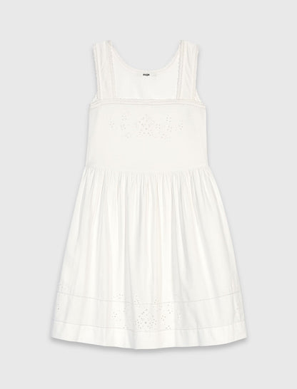 Short dress with lace trim | Maje