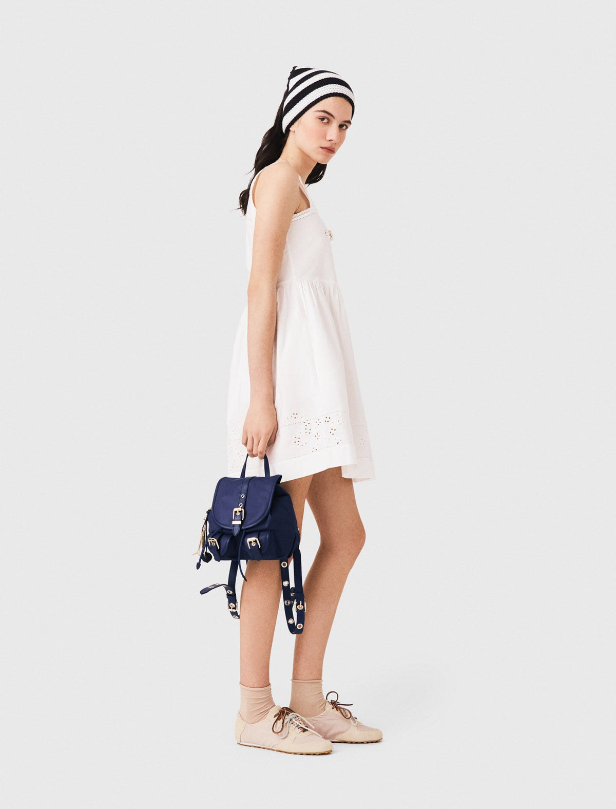 Short dress with lace trim | Maje