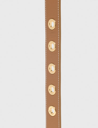 Leather belt with eyelets | Maje