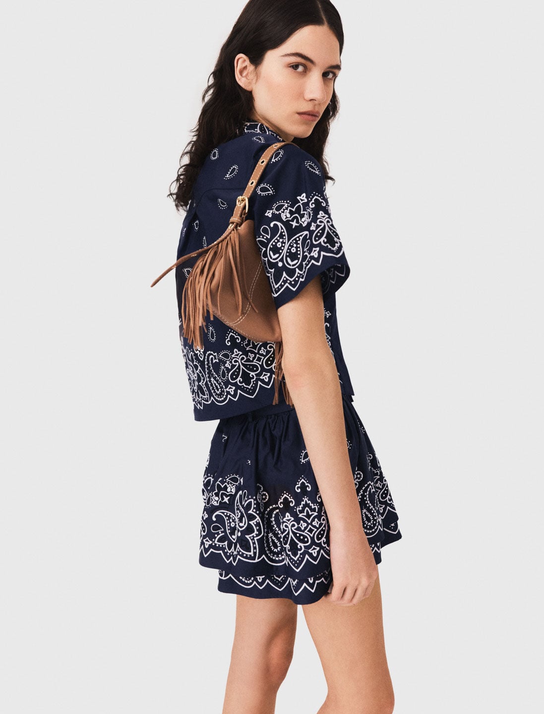 Miss M micro stitched leather bag | Maje