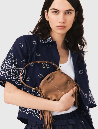Miss M micro stitched leather bag | Maje