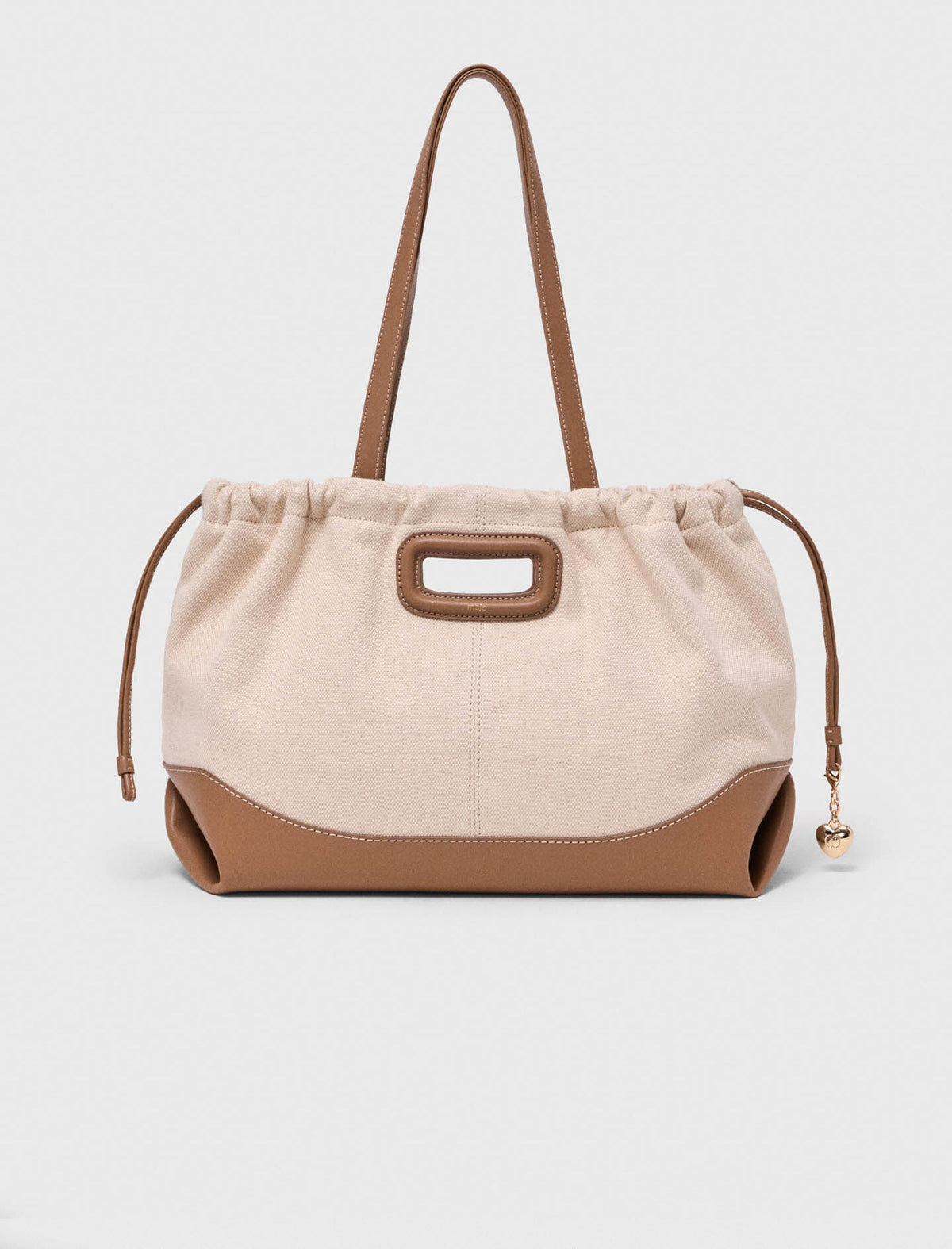 Milpli canvas and leather tote bag | Maje