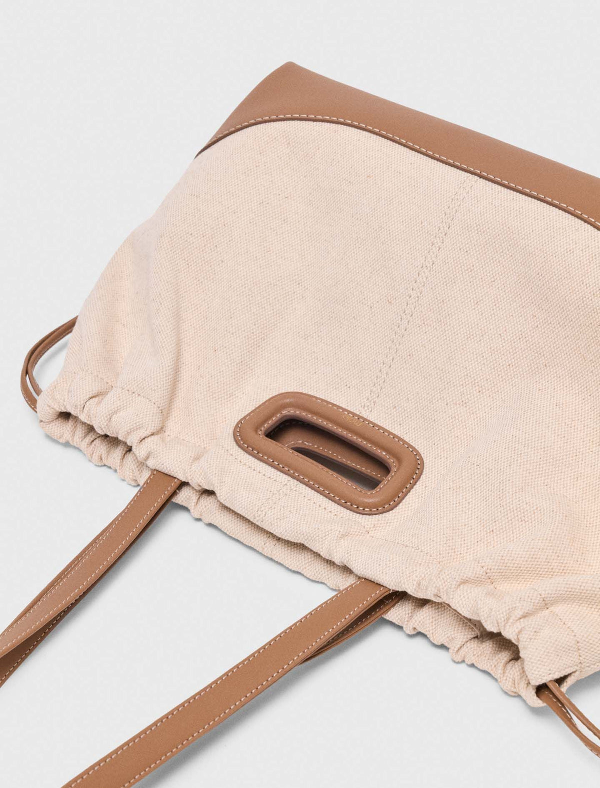 Milpli canvas and leather tote bag | Maje