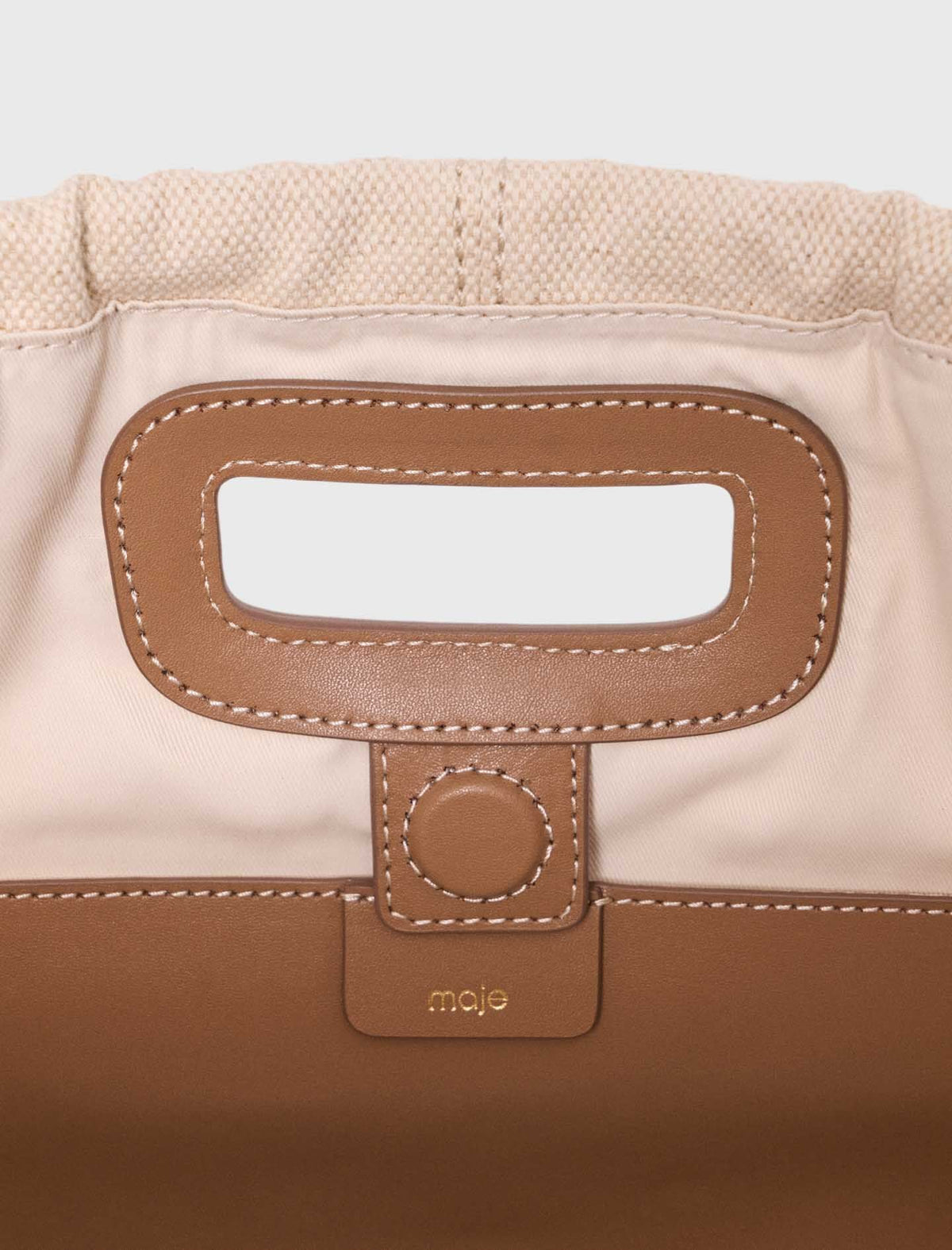 Milpli canvas and leather tote bag | Maje