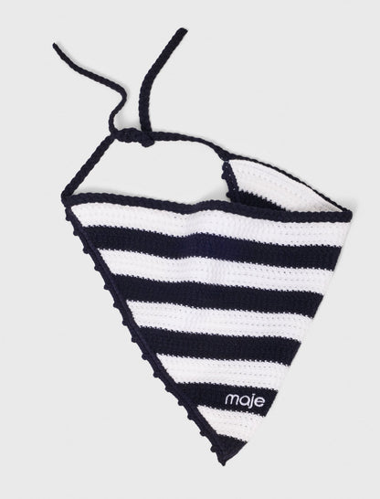 Striped knit triangle | Maje