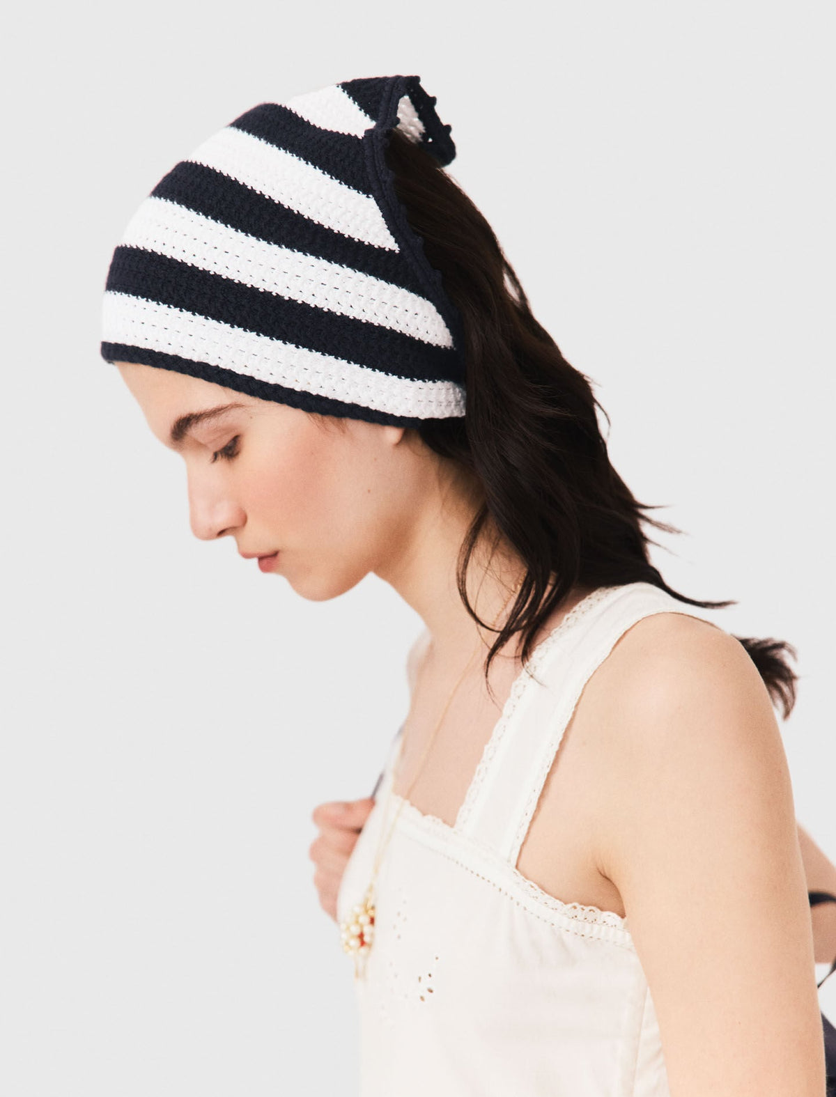 Striped knit triangle | Maje