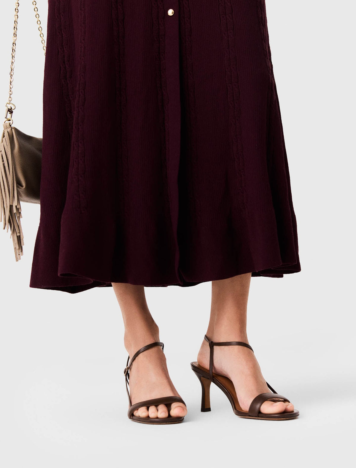 Strappy leather sandals | Maje