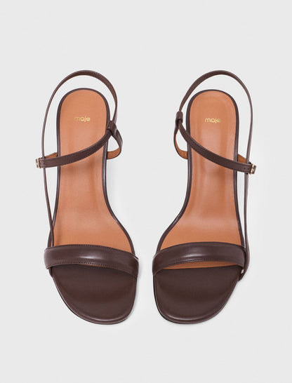 Strappy leather sandals | Maje