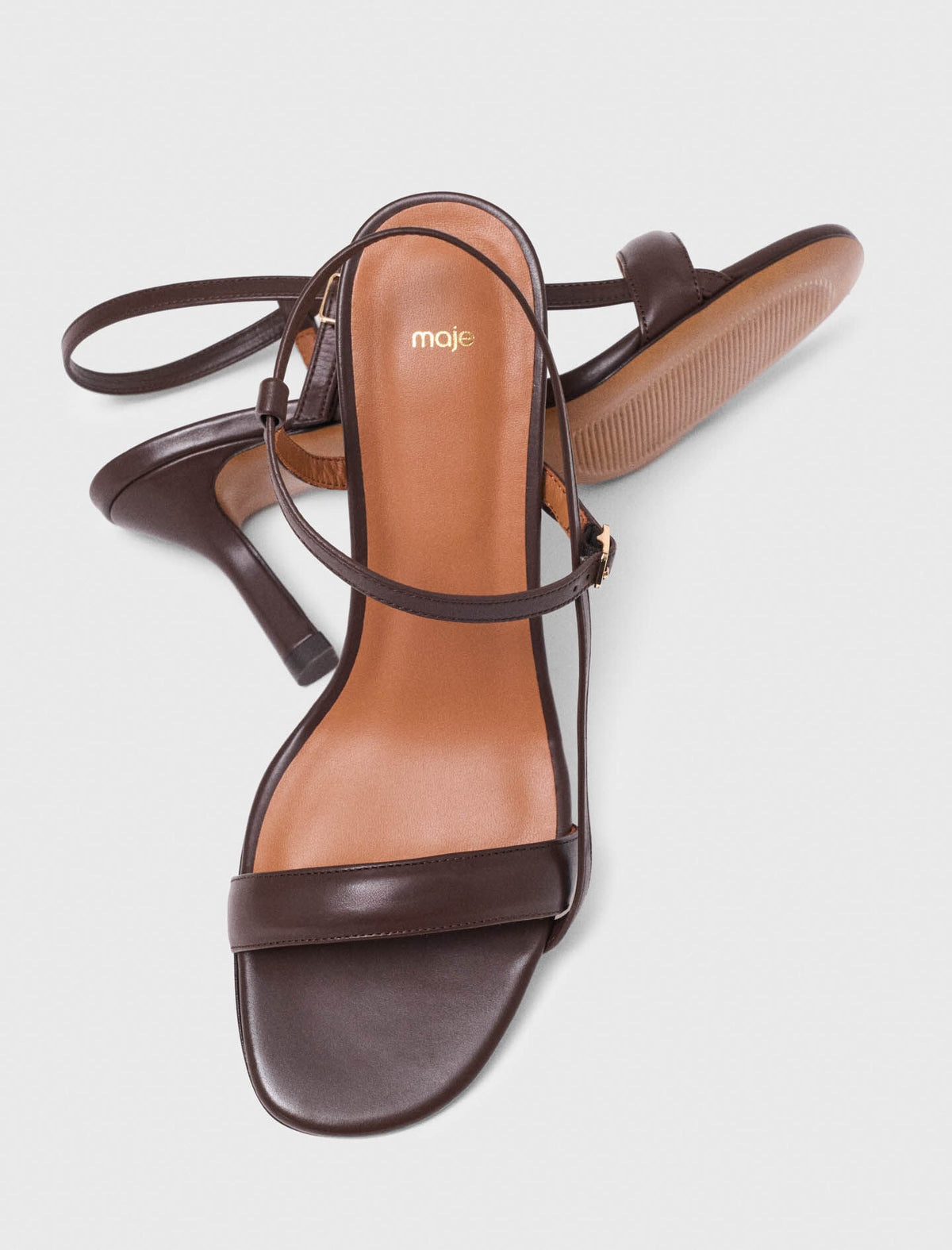 Strappy leather sandals | Maje