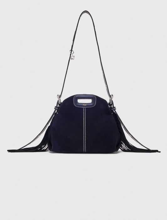 Topstitched suede mini Miss M bag | Maje