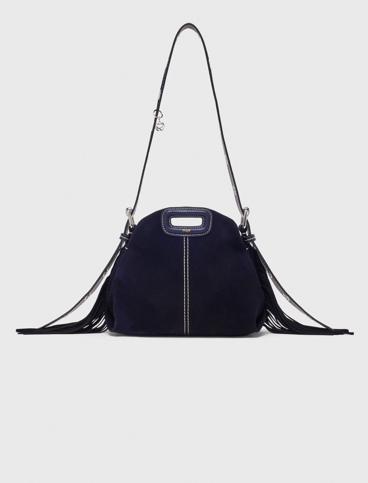 Topstitched suede mini Miss M bag | Maje