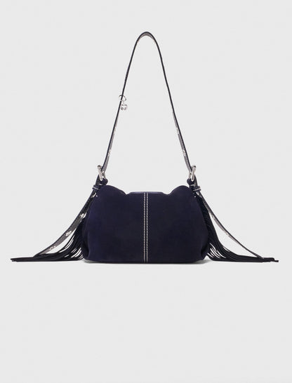 Topstitched suede mini Miss M bag | Maje