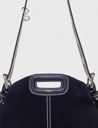 Topstitched suede mini Miss M bag | Maje