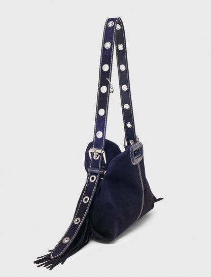 Topstitched suede mini Miss M bag | Maje