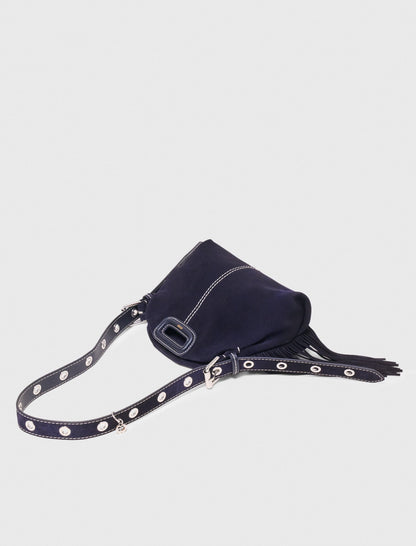 Topstitched suede mini Miss M bag | Maje