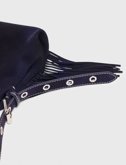 Topstitched suede mini Miss M bag | Maje