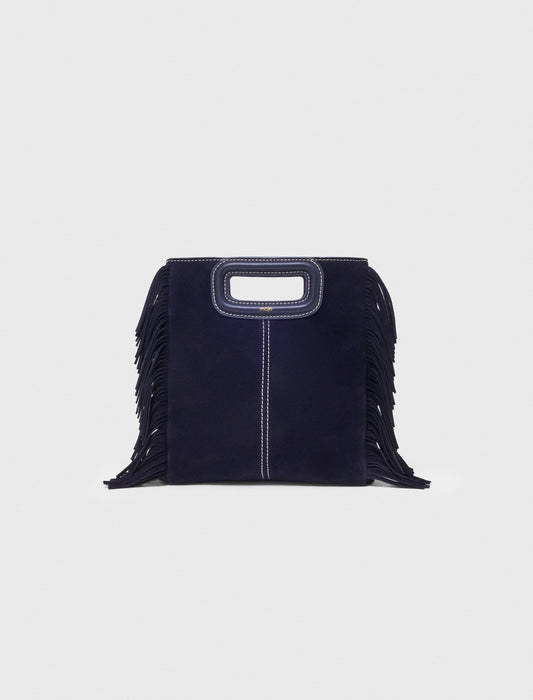 Topstitched suede M bag | Maje