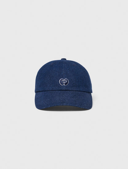 Raw denim cap with logo | Maje